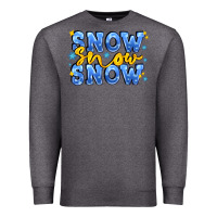 Charcoal Heather snow snow snow with sparkle Premium Sweatshirt - AdoDesignShop