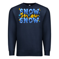Navy snow snow snow with sparkle Premium Sweatshirt - AdoDesignShop