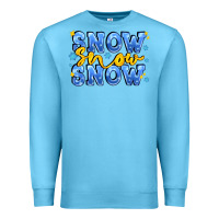Ocean Blue snow snow snow with sparkle Premium Sweatshirt - AdoDesignShop