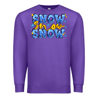 Purple snow snow snow with sparkle Premium Sweatshirt - AdoDesignShop