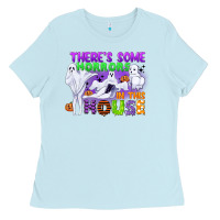 Baby Blue there is some horrors in this house Ladies Tee - CowGirlArtShop