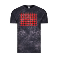Cloud Black distressed buffalo plaid background Vintage Tee - CowCowDesign