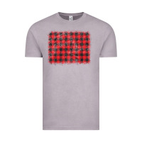 Vintage Zinc distressed buffalo plaid background Vintage Tee - CowCowDesign