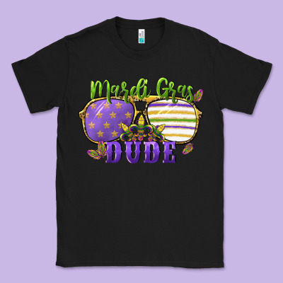 Mardi Gras Dude Classic Tee Designed By Cowgirlartshop