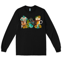 Black western coffee cups with sunflower and gemstone bbs Long Sleeve Tee - BundleAndBundleShop