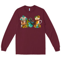 Western Coffee Cups With Sunflower And Gemstone Bbs Long Sleeve Tee | Teevron