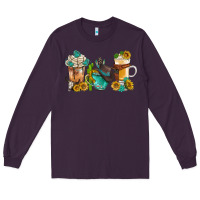 Plum western coffee cups with sunflower and gemstone bbs Long Sleeve Tee - BundleAndBundleShop