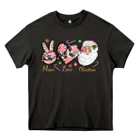 Asphalt Peace love pink Christmas Heavy Core Tee - NancyCooperArtShop
