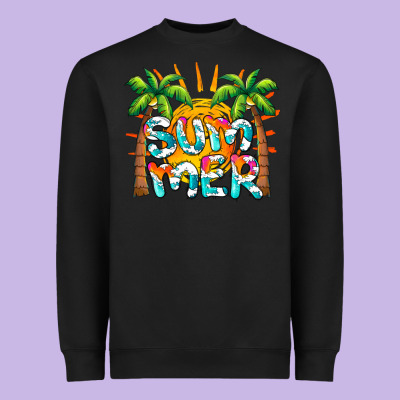 Summer Waves And Sun Heavyweight Sweatshirt Designed By Barkaloodesign