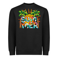 Black summer waves and sun Heavyweight Sweatshirt - BarkalooDesign