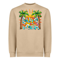 Mushroom summer waves and sun Heavyweight Sweatshirt - BarkalooDesign