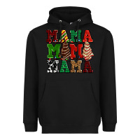 Black mama mama mama with christmas lights and christmas tree cakes Heavyweight Hoodie - AdoDesignShop