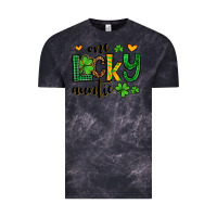 Cloud Black One lucky auntie St. Patrick's Vintage Tee - OliviaCreatesArt