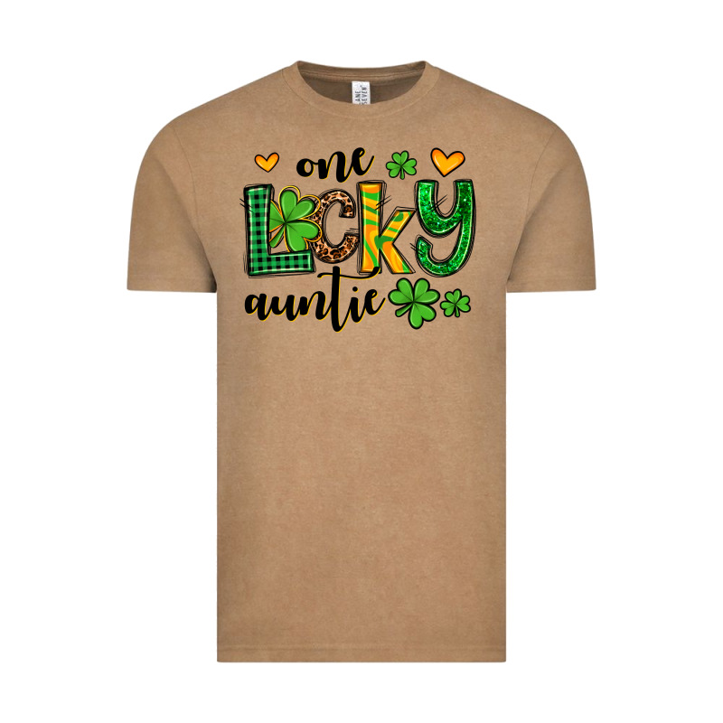 One Lucky Auntie St. Patrick's Vintage Tee by OliviaCreatesArt | Teevron