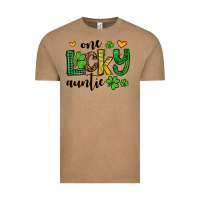 Vintage Coffee One lucky auntie St. Patrick's Vintage Tee - OliviaCreatesArt