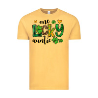 Vintage Mustard One lucky auntie St. Patrick's Vintage Tee - OliviaCreatesArt