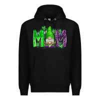 Black st patricks day mom gnome Premium Hoodie - CowhideDigitalArt