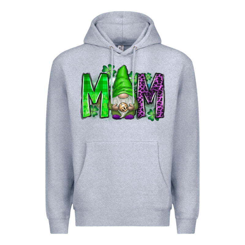 St Patricks Day Mom Gnome Premium Hoodie by CowhideDigitalArt | Teevron