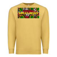 Antique Gold santa's helper with gifts Premium Sweatshirt - AdoDesignShop