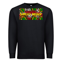 Black santa's helper with gifts Premium Sweatshirt - AdoDesignShop