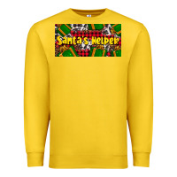 Lemon santa's helper with gifts Premium Sweatshirt - AdoDesignShop