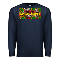 Navy santa's helper with gifts Premium Sweatshirt - AdoDesignShop