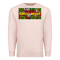 Pale Pink santa's helper with gifts Premium Sweatshirt - AdoDesignShop
