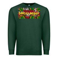 Sports Green santa's helper with gifts Premium Sweatshirt - AdoDesignShop
