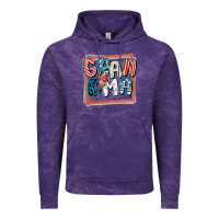 Cloud Purple 4th of July grandma with lightning bolt Vintage Hoodie - FaDigitalArtStudio