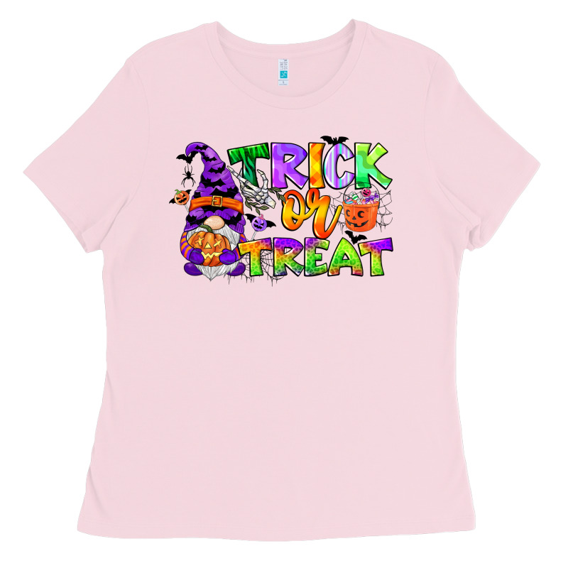 Trick Or Treat Gnome Ladies Tee by CowGirlArtShop | Teevron
