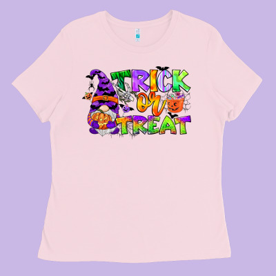 Trick Or Treat Gnome Ladies Tee Designed By Cowgirlartshop