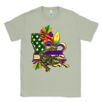 Matcha louisiana map american flag mardi gras Classic Tee - CowGirlArtShop