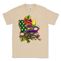 Mushroom louisiana map american flag mardi gras Classic Tee - CowGirlArtShop