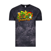 Cloud Black St. Patrick's Tennessee map Vintage Tee - OliviaCreatesArt