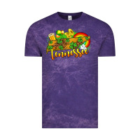 Cloud Purple St. Patrick's Tennessee map Vintage Tee - OliviaCreatesArt