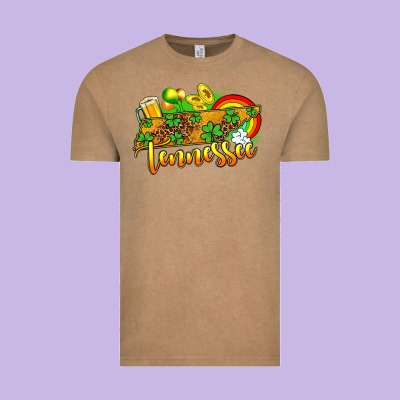 St. Patrick's Tennessee Map Vintage Tee Designed By Oliviacreatesart