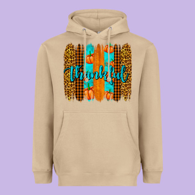 Thankful Brushstrokes Heavyweight Hoodie Designed By Adodesignshop