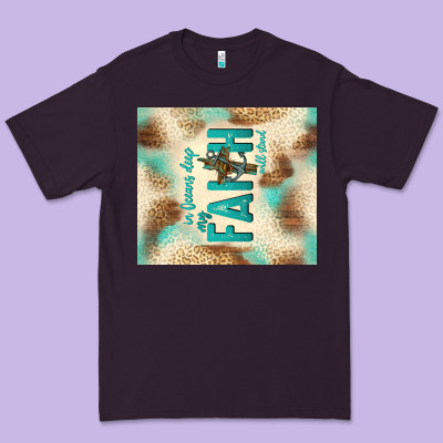 Faith With Cross Premium Tee Designed By Tumblerdesignbyshophia