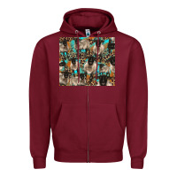 Burgundy Suffolk sheeps Zipper Hoodie - BarkalooDesign
