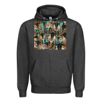 Charcoal Heather Suffolk sheeps Zipper Hoodie - BarkalooDesign