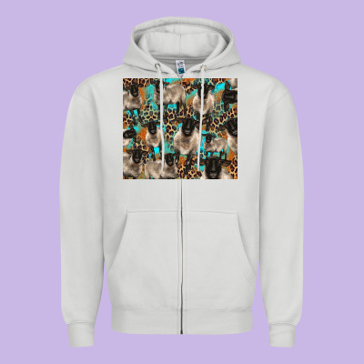 Suffolk Sheeps Zipper Hoodie Designed By Barkaloodesign