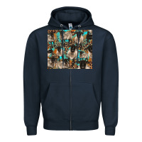 Navy Suffolk sheeps Zipper Hoodie - BarkalooDesign