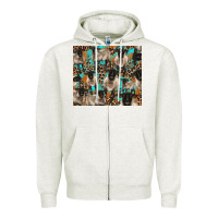 Oatmeal Heather Suffolk sheeps Zipper Hoodie - BarkalooDesign
