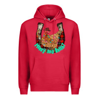 Cardinal horseshoe chicken Premium Hoodie - CowhideDigitalArt