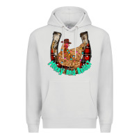 Dove Grey horseshoe chicken Premium Hoodie - CowhideDigitalArt