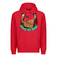 Red horseshoe chicken Premium Hoodie - CowhideDigitalArt