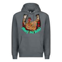 Rock horseshoe chicken Premium Hoodie - CowhideDigitalArt