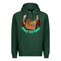 Sports Green horseshoe chicken Premium Hoodie - CowhideDigitalArt
