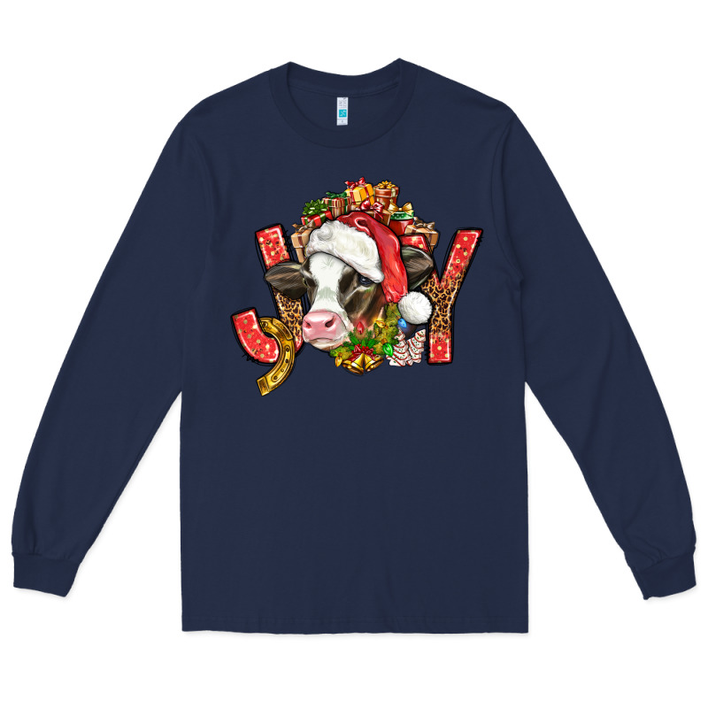 Joy Christmas With Cow Bbs Long Sleeve Tee by BundleAndBundleShop | Teevron