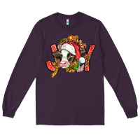 Plum joy christmas with cow bbs Long Sleeve Tee - BundleAndBundleShop